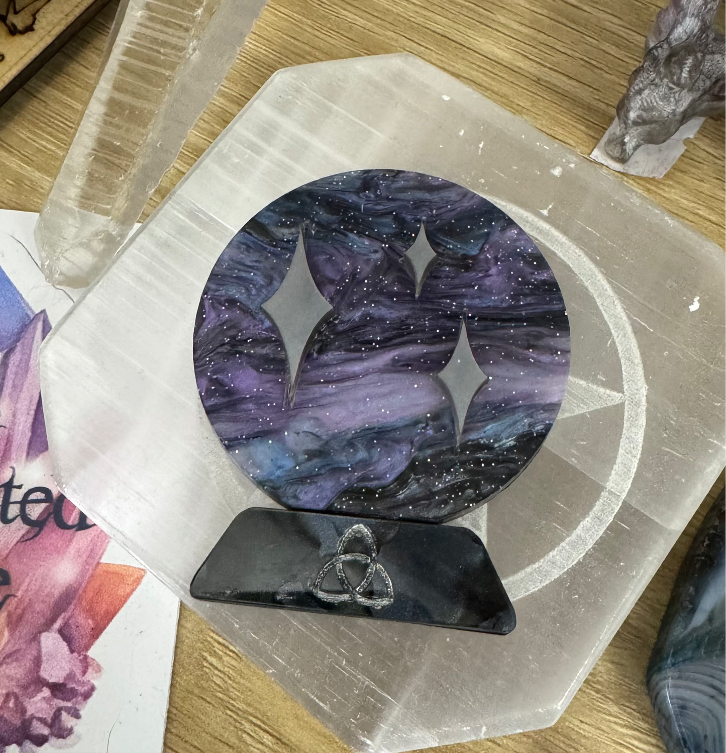 Crystal Ball Acrylic Brooch