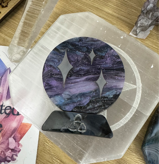 Crystal Ball Acrylic Brooch