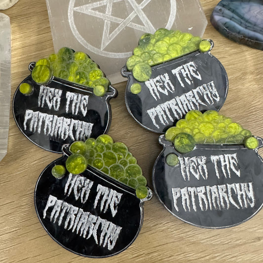 Cauldron Brooch ‘Hex the Patriarchy’ IMPERFECT